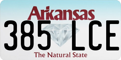 AR license plate 385LCE
