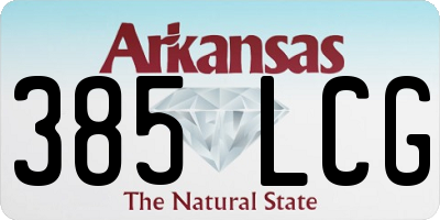 AR license plate 385LCG