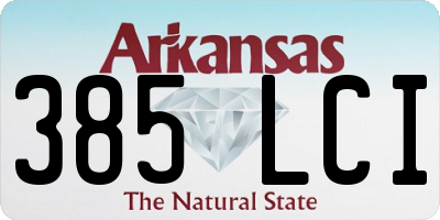 AR license plate 385LCI