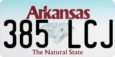 AR license plate 385LCJ