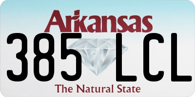 AR license plate 385LCL