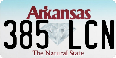 AR license plate 385LCN