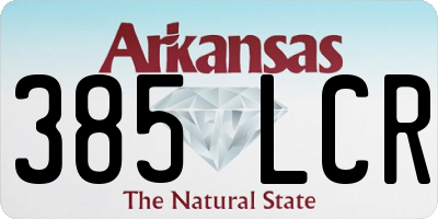 AR license plate 385LCR