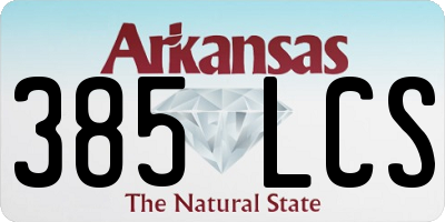 AR license plate 385LCS