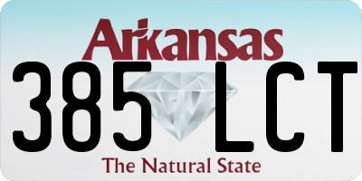 AR license plate 385LCT