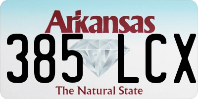 AR license plate 385LCX