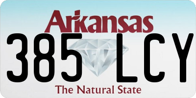AR license plate 385LCY