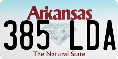 AR license plate 385LDA