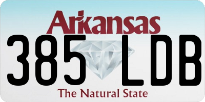 AR license plate 385LDB