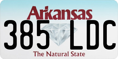 AR license plate 385LDC