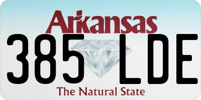 AR license plate 385LDE