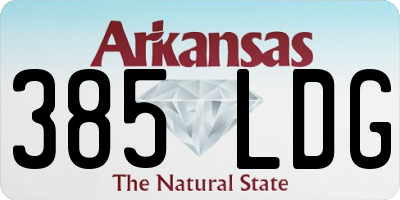 AR license plate 385LDG