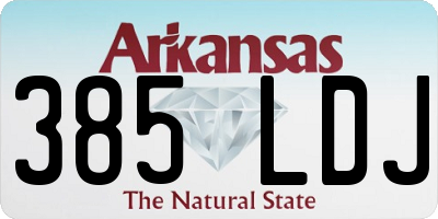 AR license plate 385LDJ