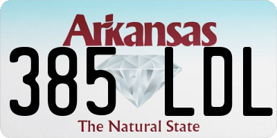 AR license plate 385LDL