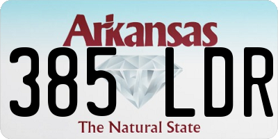 AR license plate 385LDR