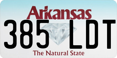AR license plate 385LDT