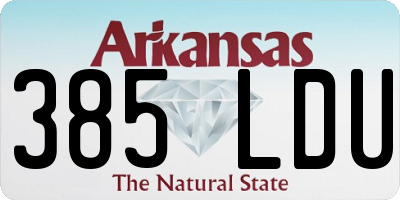AR license plate 385LDU