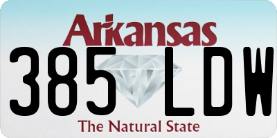 AR license plate 385LDW