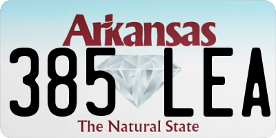 AR license plate 385LEA
