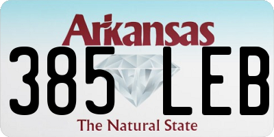 AR license plate 385LEB