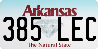 AR license plate 385LEC
