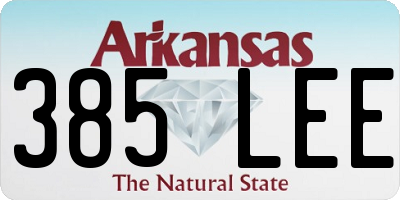 AR license plate 385LEE