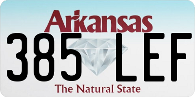 AR license plate 385LEF