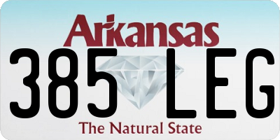 AR license plate 385LEG