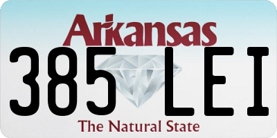 AR license plate 385LEI