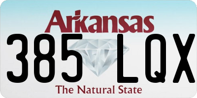 AR license plate 385LQX