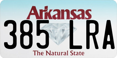 AR license plate 385LRA