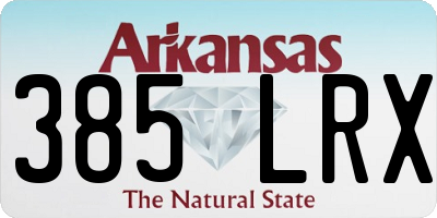 AR license plate 385LRX