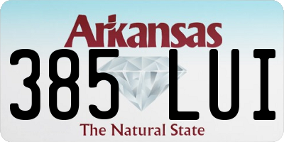 AR license plate 385LUI