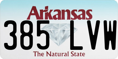 AR license plate 385LVW