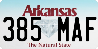 AR license plate 385MAF