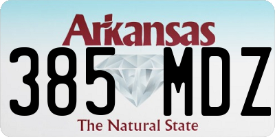 AR license plate 385MDZ