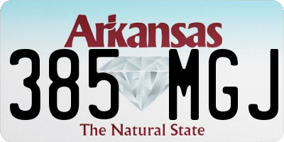 AR license plate 385MGJ