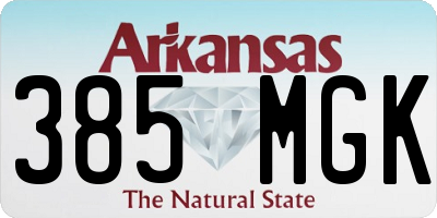 AR license plate 385MGK