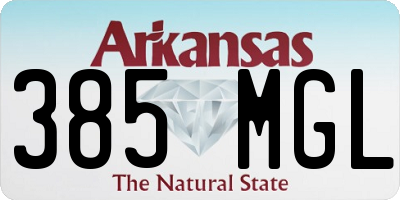 AR license plate 385MGL