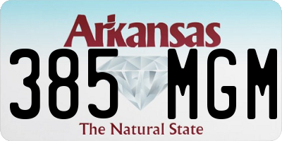 AR license plate 385MGM