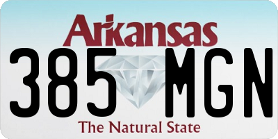 AR license plate 385MGN