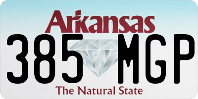AR license plate 385MGP