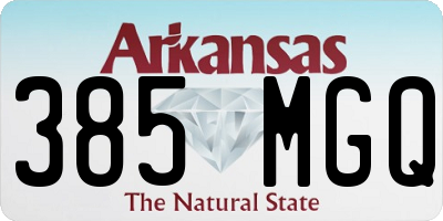 AR license plate 385MGQ