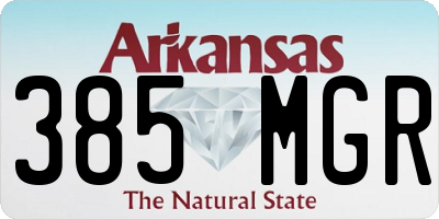 AR license plate 385MGR
