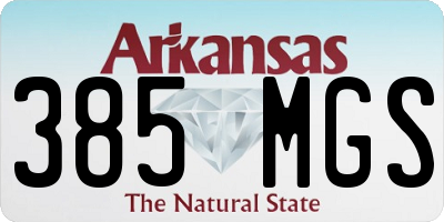 AR license plate 385MGS
