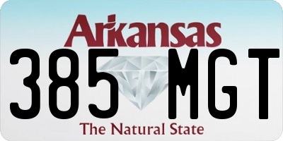 AR license plate 385MGT