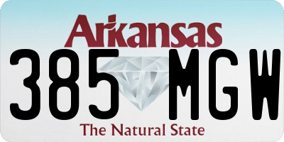 AR license plate 385MGW