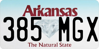 AR license plate 385MGX