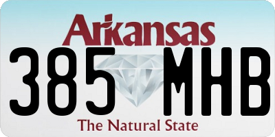 AR license plate 385MHB