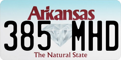 AR license plate 385MHD
